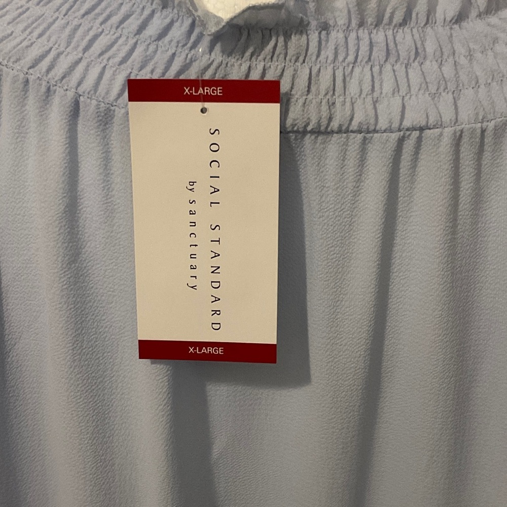 Social Standard by Sanctuary Light Blue Women's Top. XL - Picture 5 of 7